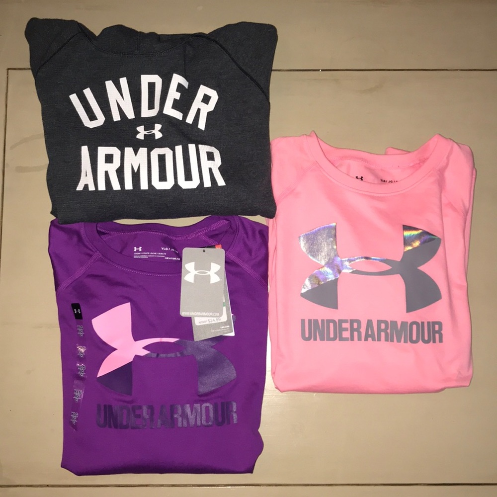Girls Youth L Under Armour Shirts